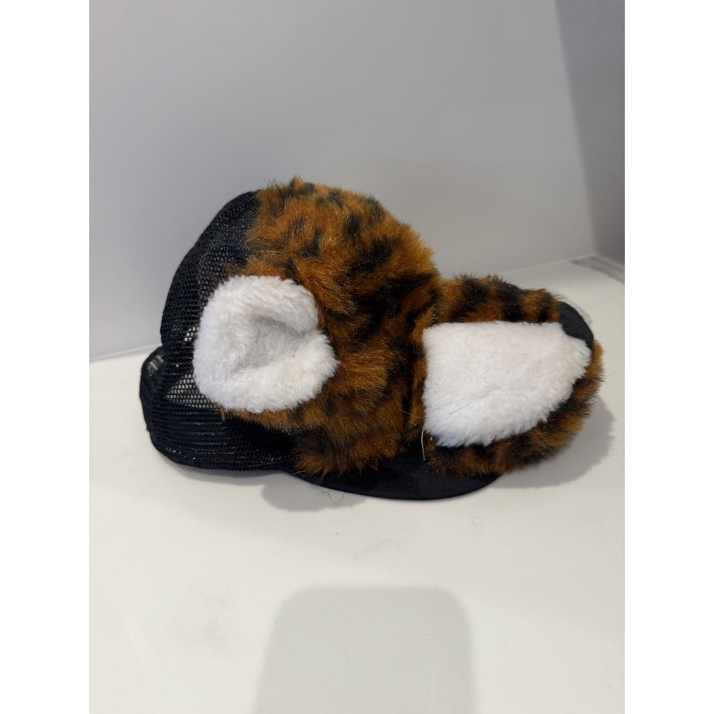 Vintage 1981-84 Wilkinson MFG Inc. Plush Tiger  Trucker Cap Snapback Hat Mesh